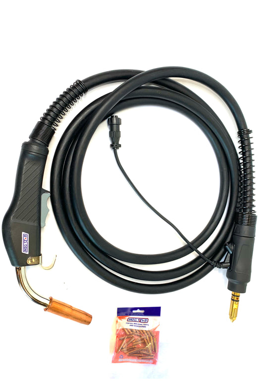 Miller Mig Gun Style - 400Amp 15Ft Mig Gun Tweco Compatible with Miller Plug and Contact Tips