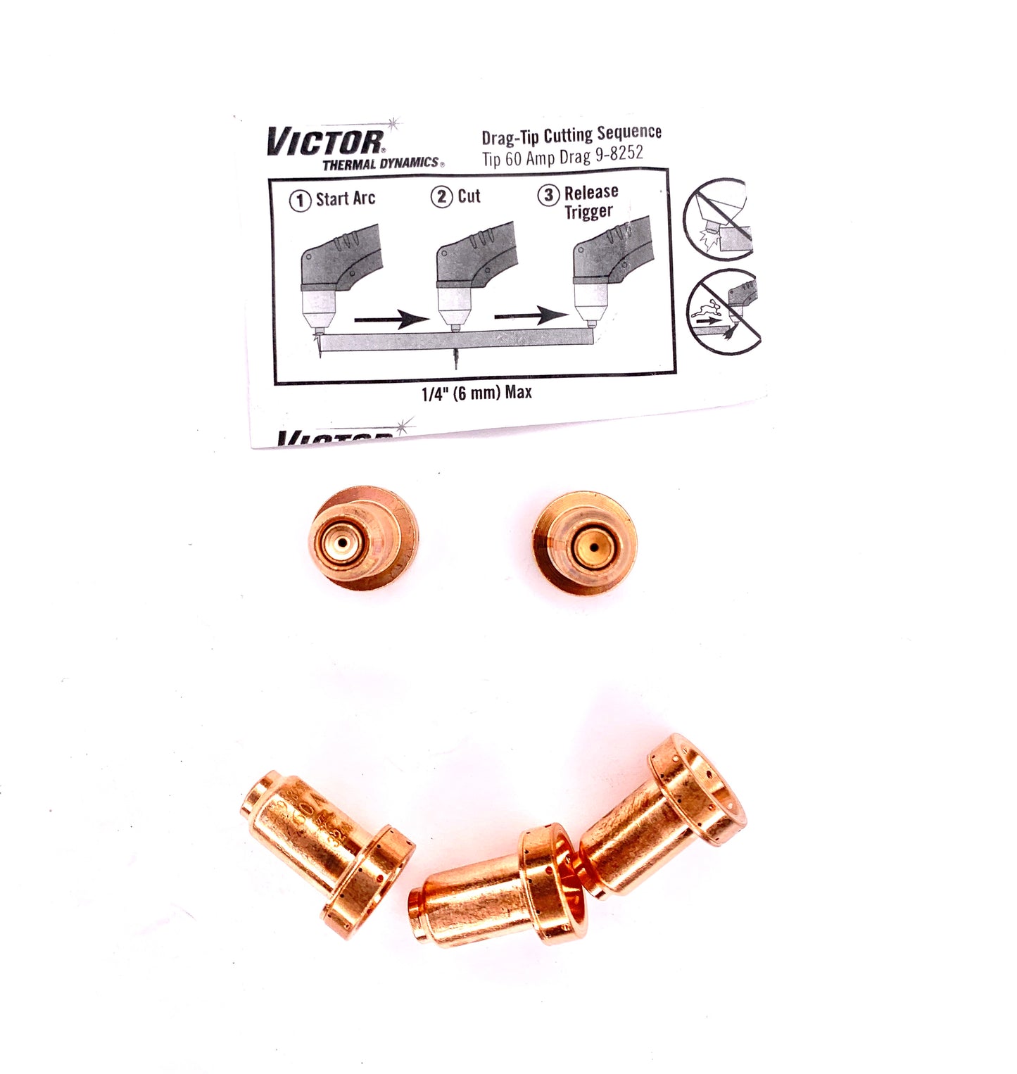 Thermal Dynamics SL60 / SL100 / 1Torch 60 Amp Nozzle DRAG Style Tip (5 pack) 9-8252